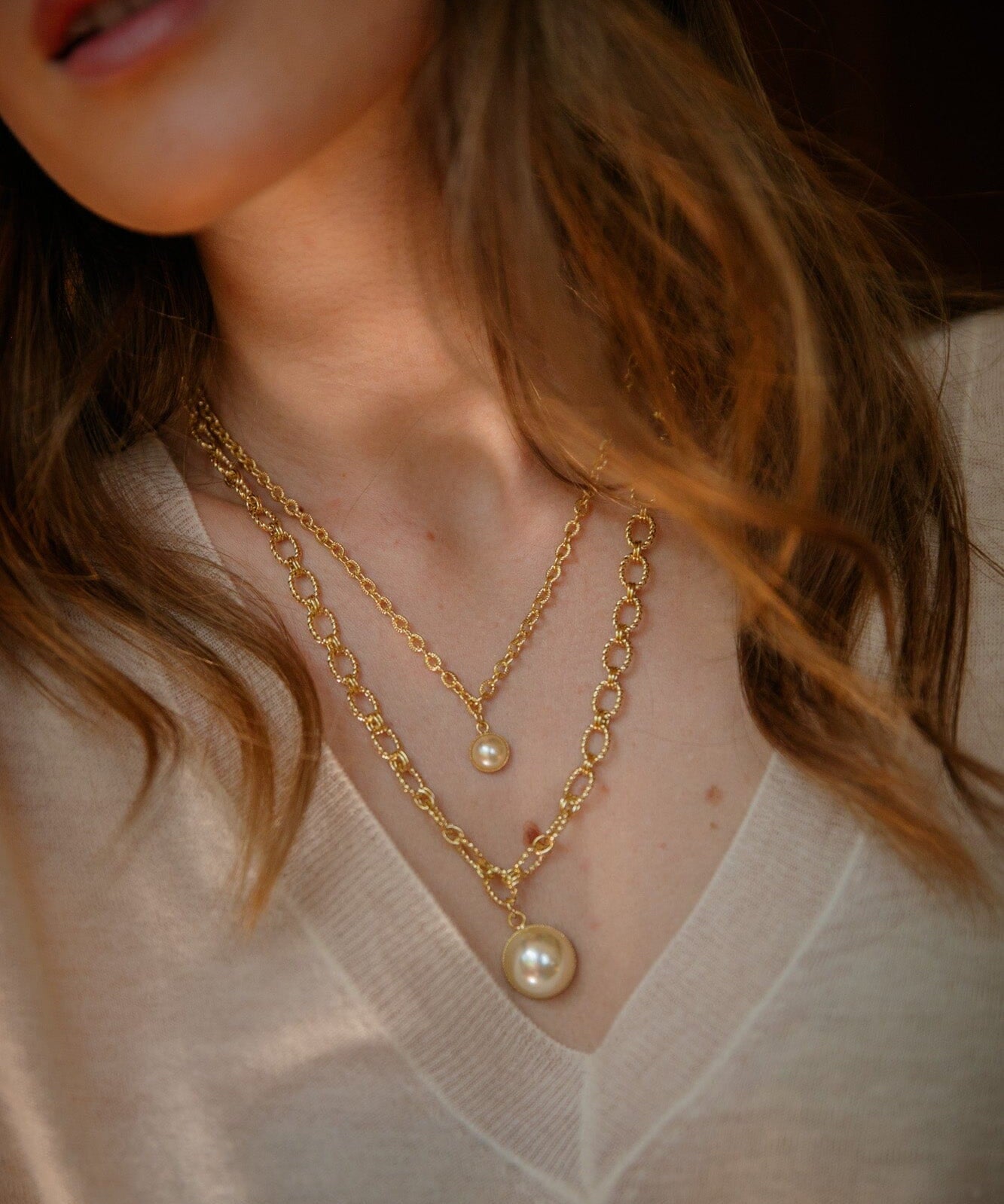 Collier Nélya Argent Perle Colliers Monsieur Simone