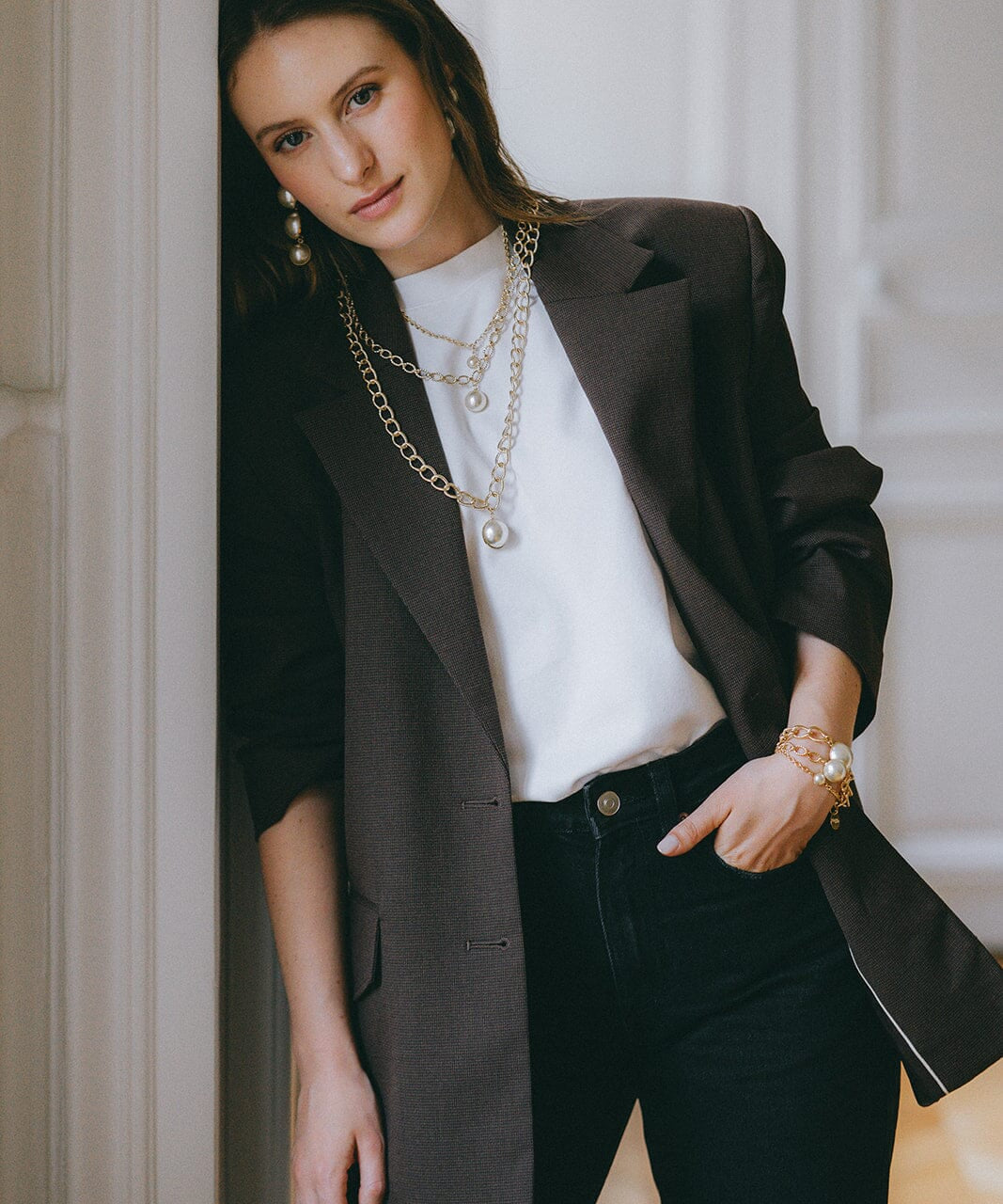 Collier Nélya Or Perle Colliers Monsieur Simone