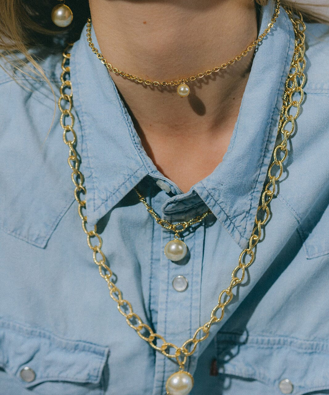 Collier Nélya Or Perle Colliers Monsieur Simone