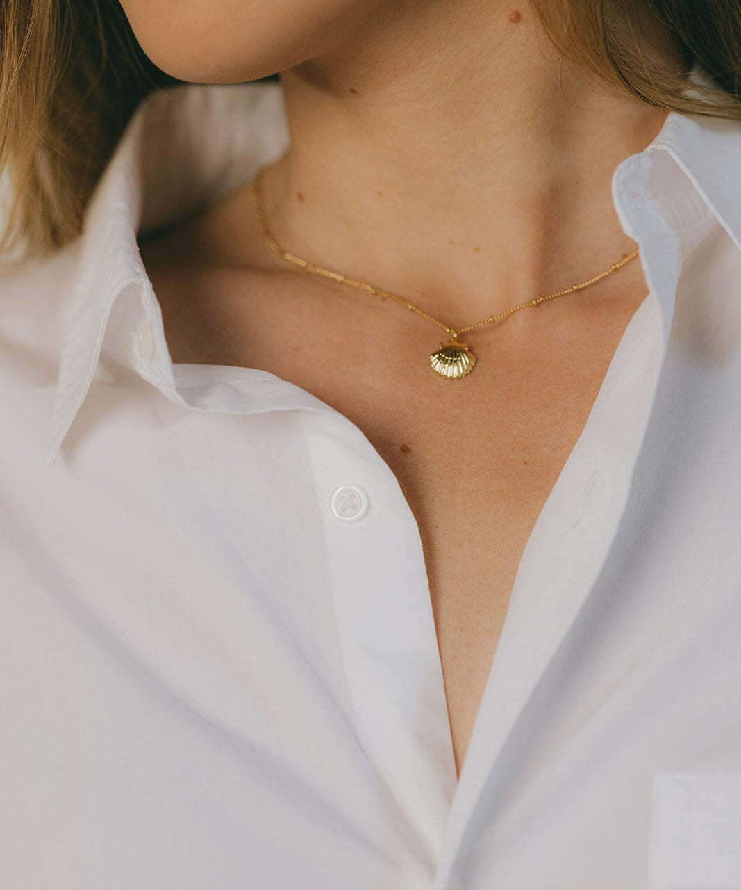 Collier Nérée Or Coquillage Colliers Monsieur Simone