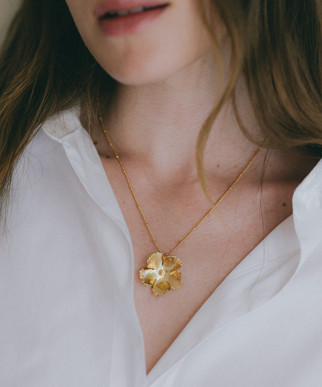 Collier Orphée Or Fleur Colliers Monsieur Simone