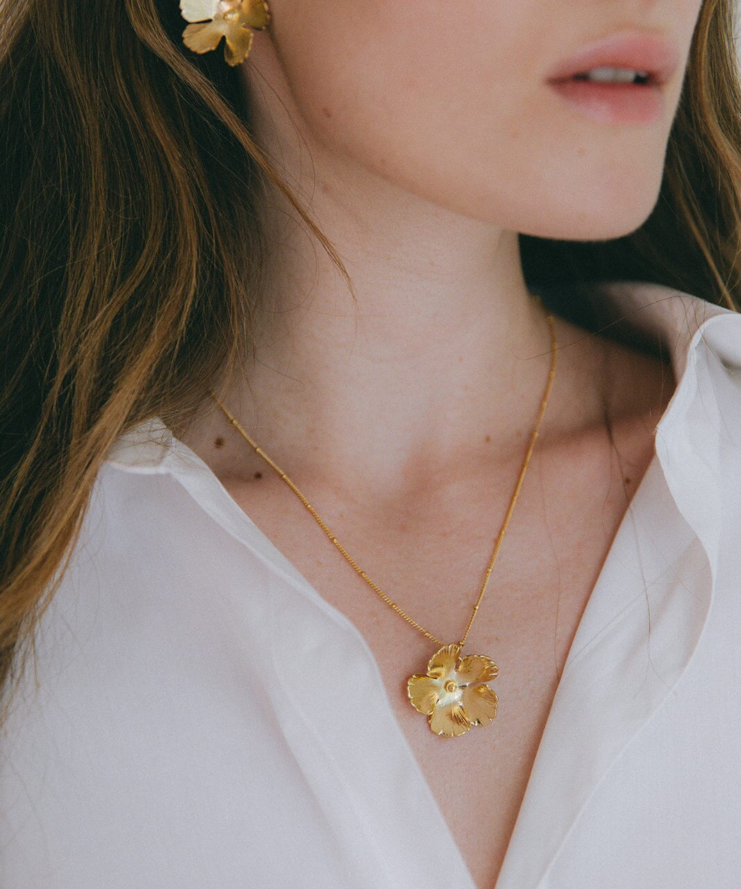 Collier Orphée Or Fleur Colliers Monsieur Simone