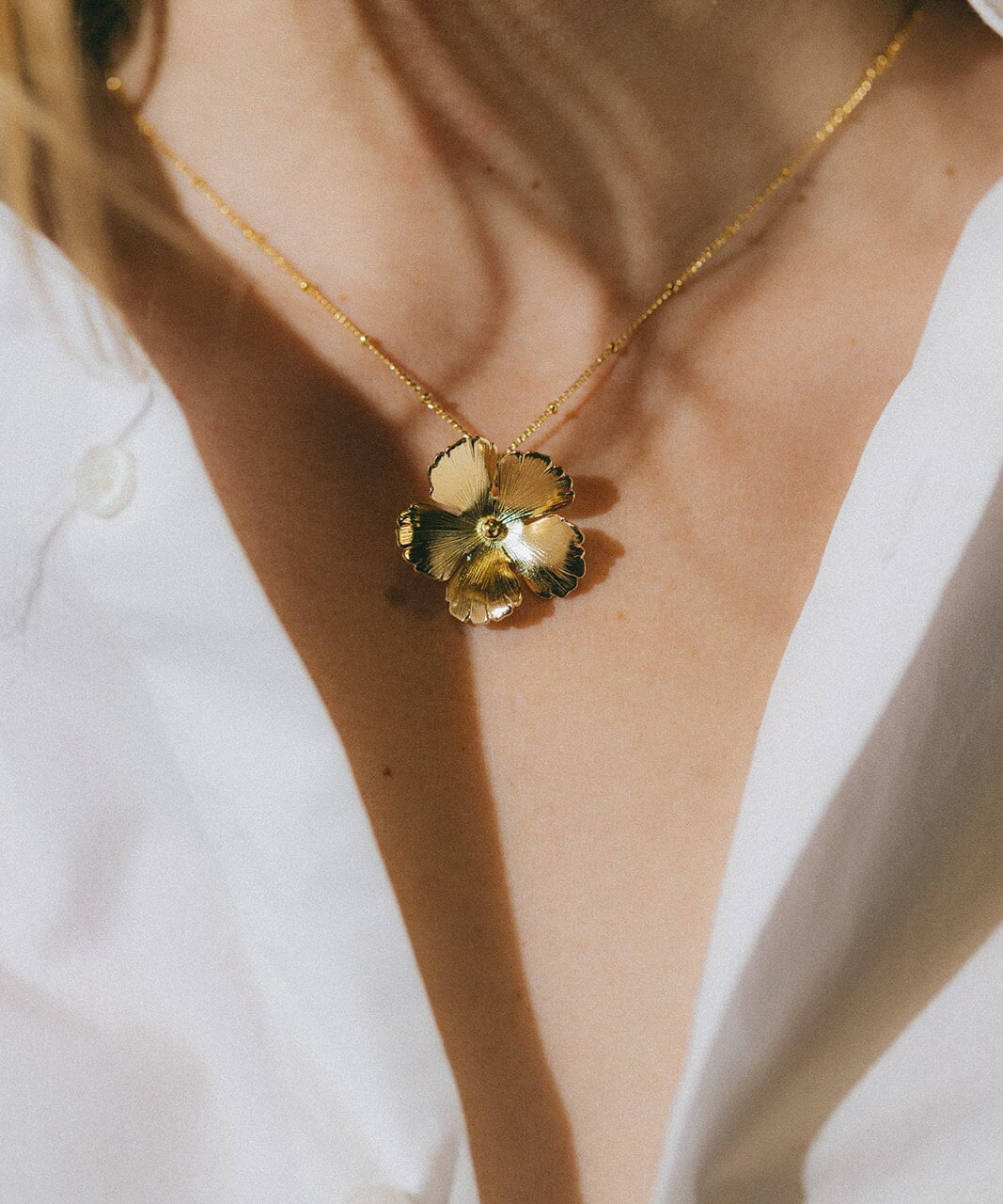 Collier Orphée Or Fleur Colliers Monsieur Simone