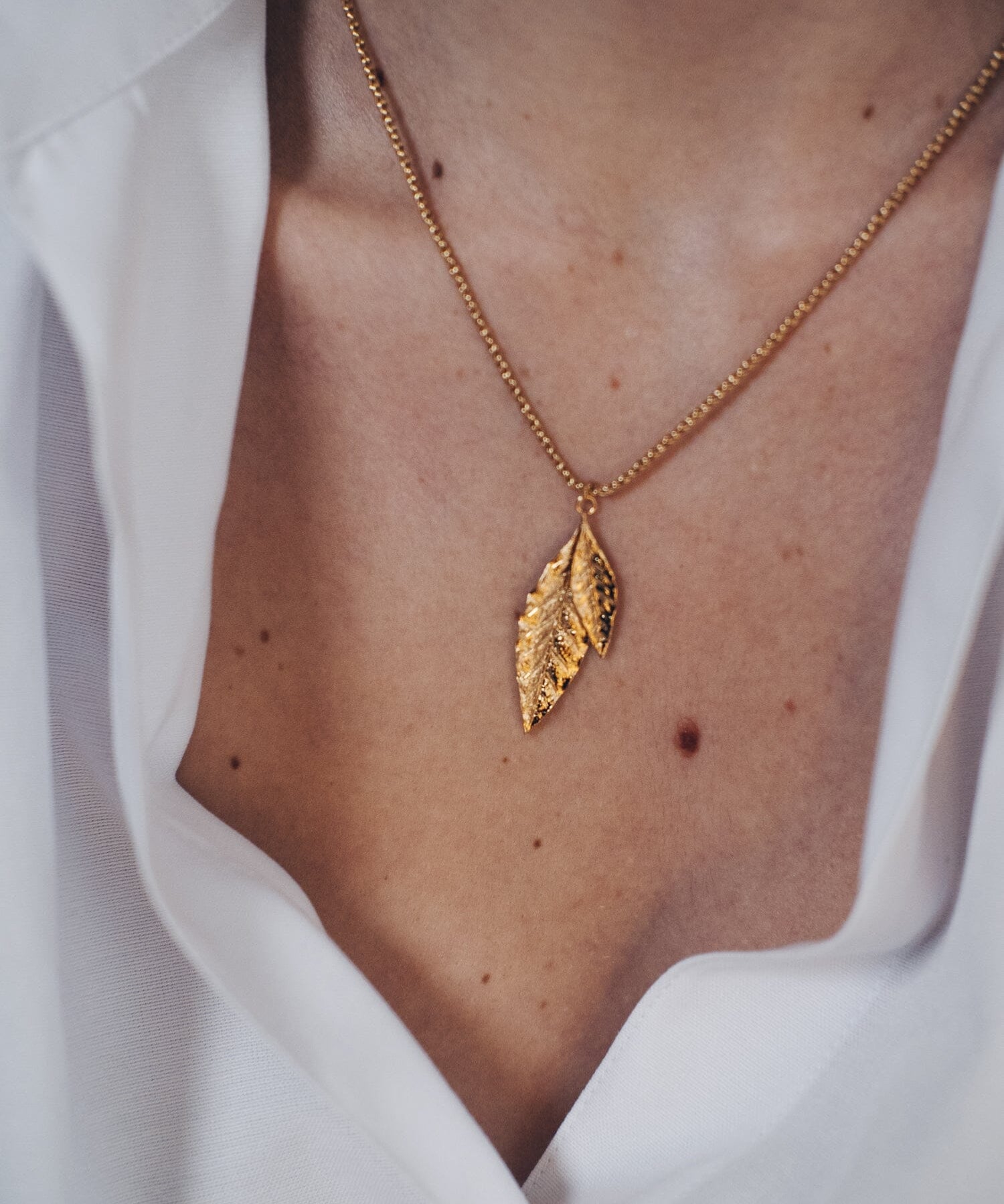 Collier Thalie Or Feuilles Colliers Monsieur Simone