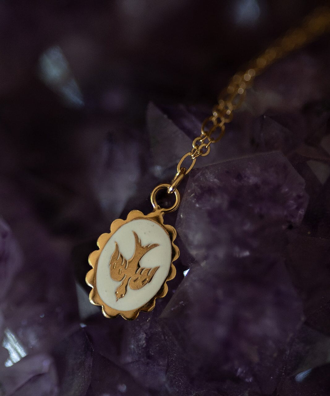 Collier Thémis Colombe Or Ivoire Colliers Monsieur Simone