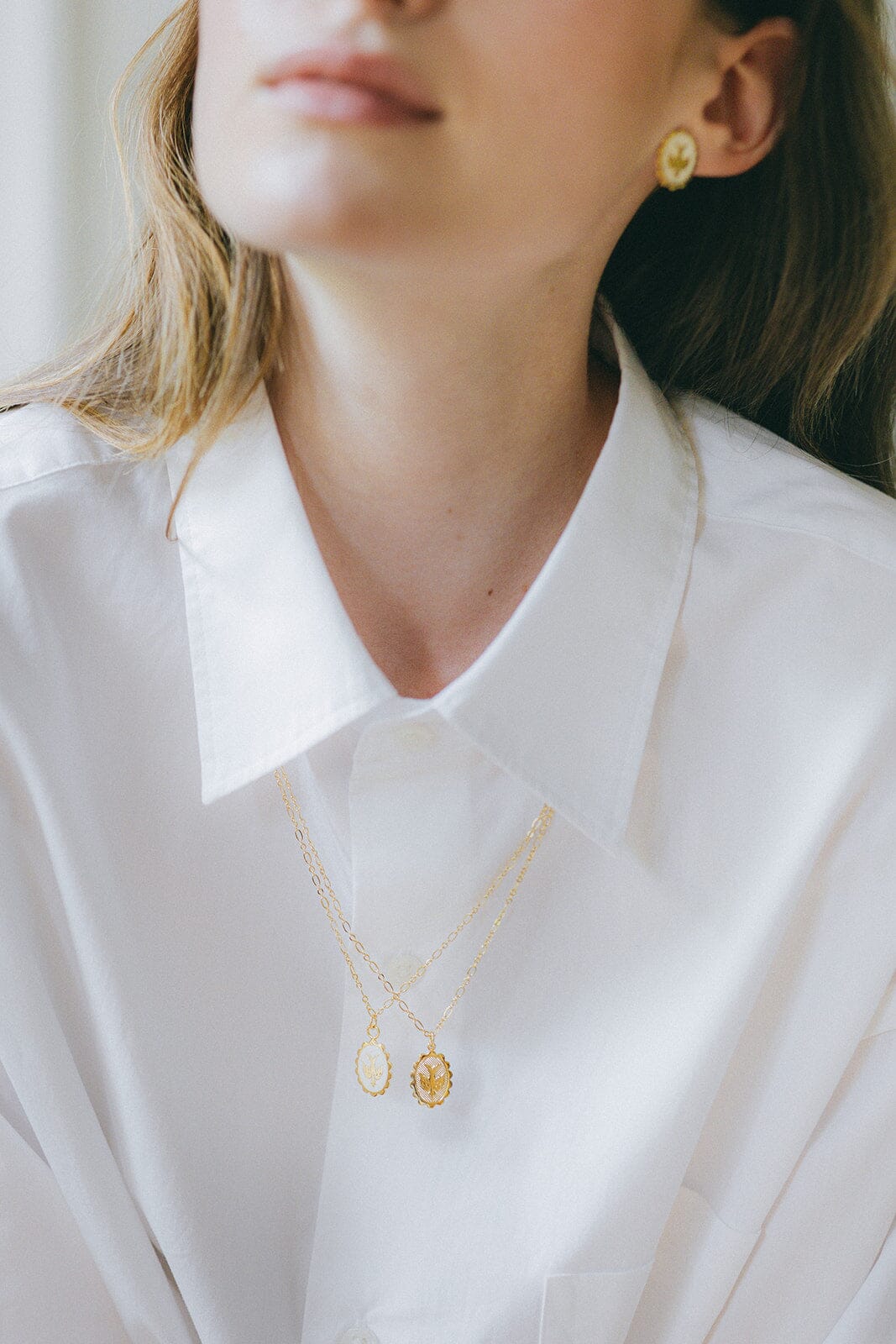 Collier Thémis Colombe Or Ivoire Colliers Monsieur Simone