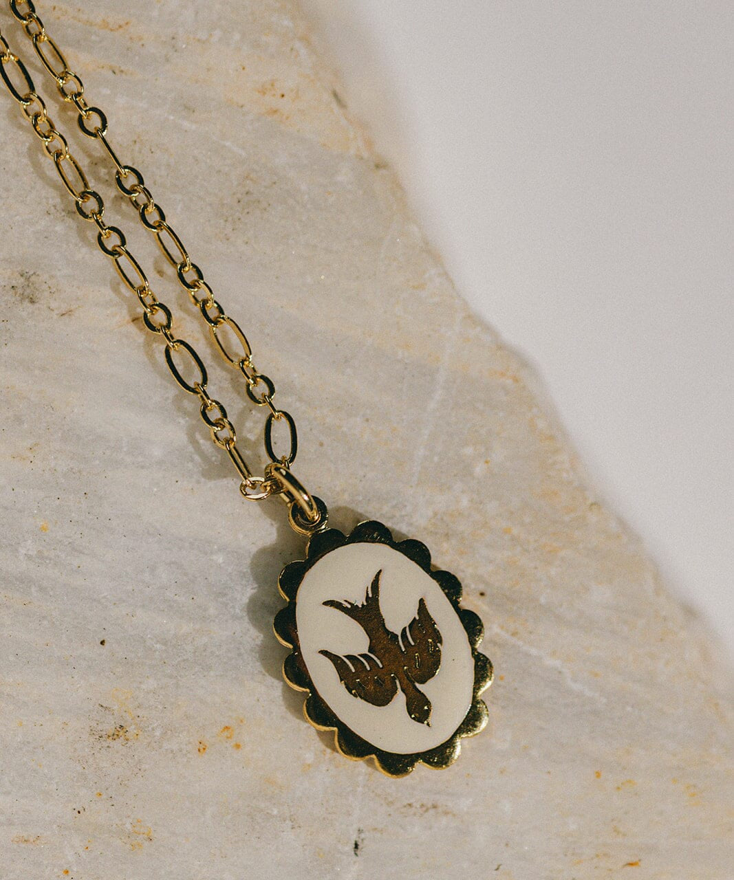 Collier Thémis Colombe Or Ivoire Colliers Monsieur Simone