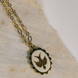 Collier Thémis Colombe Or Ivoire Colliers Monsieur Simone