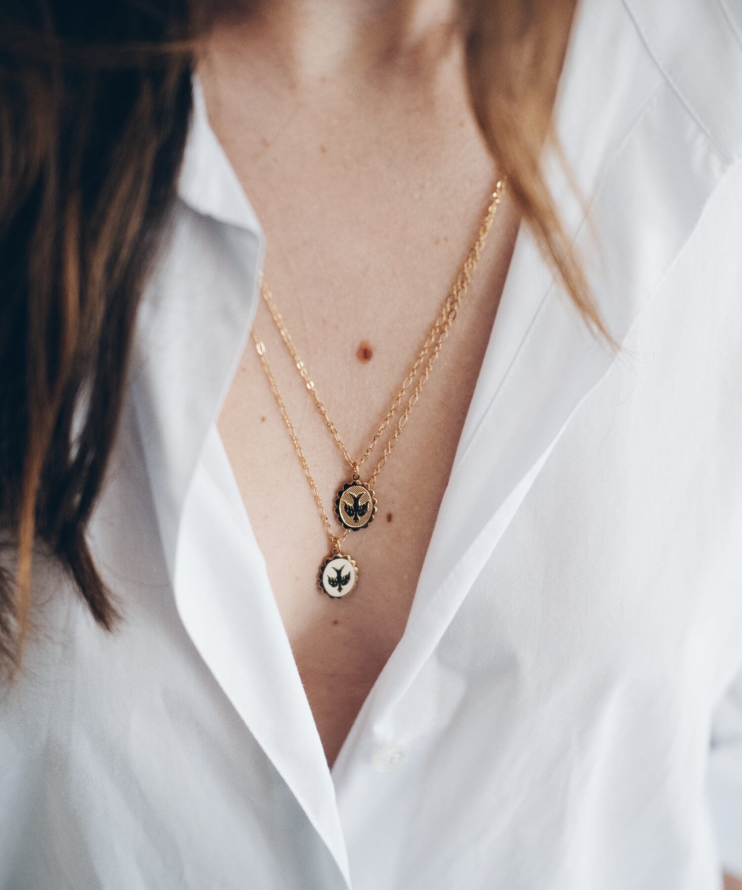 Collier Thémis Colombe Or Ivoire Colliers Monsieur Simone