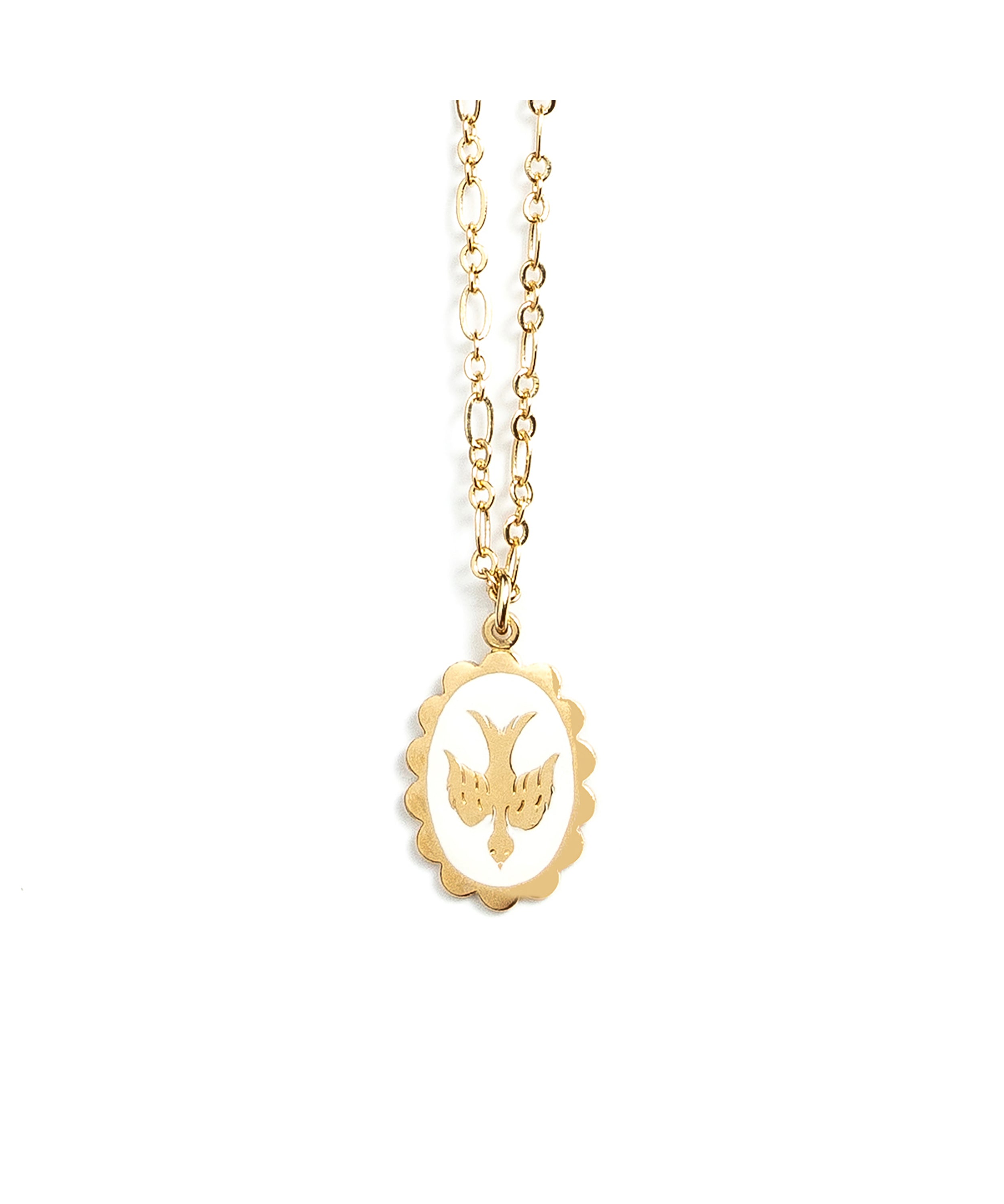 Collier Thémis Colombe Or Ivoire Colliers Monsieur Simone