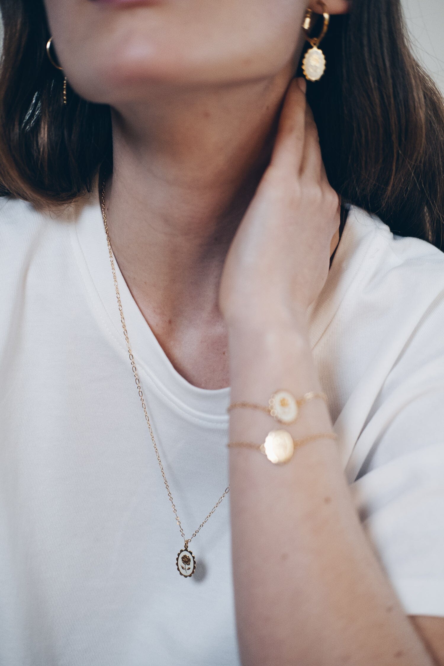 Collier Thémis Fleur Argent Colliers Monsieur Simone