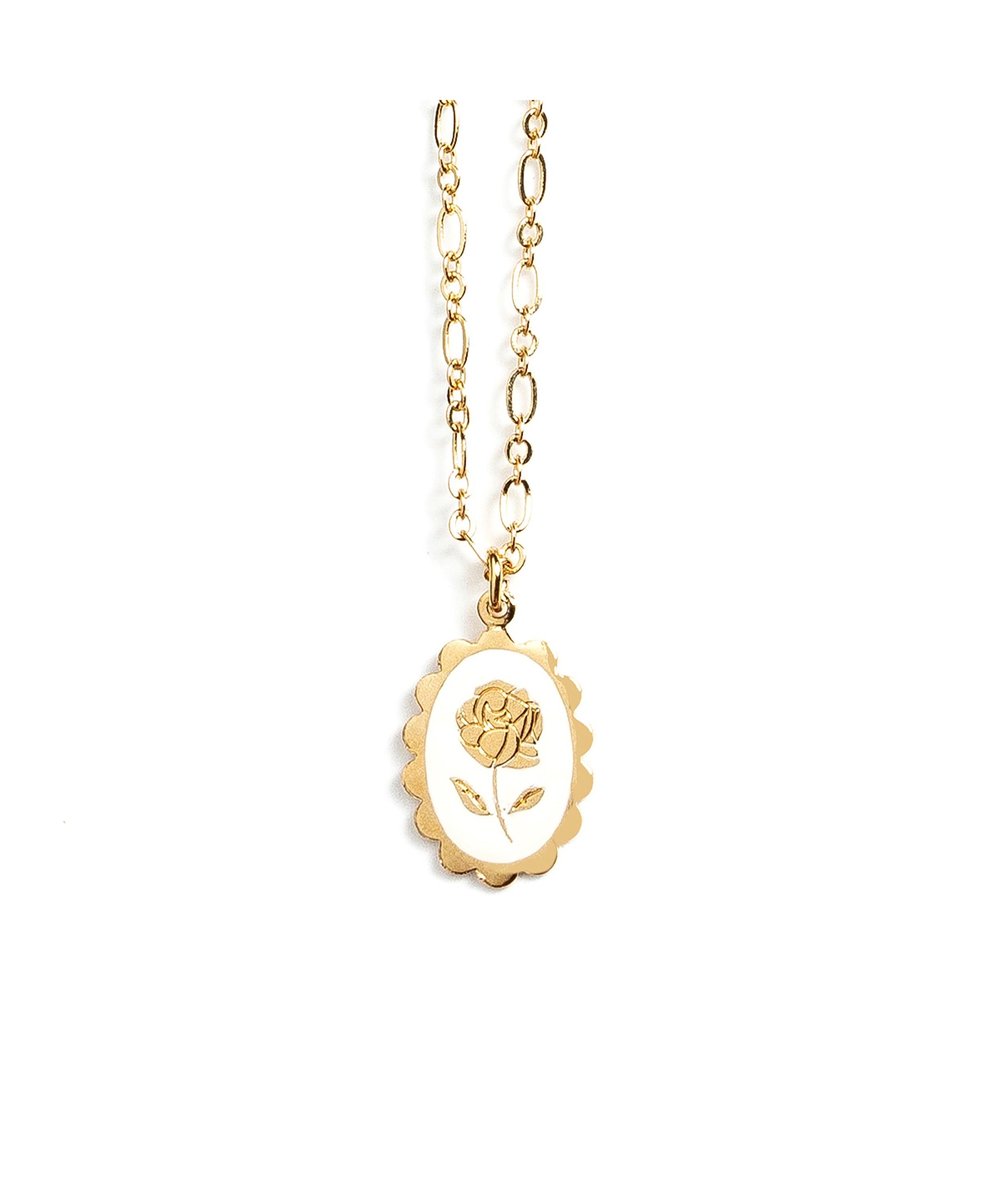 Collier Thémis Fleur Or Ivoire Colliers Monsieur Simone