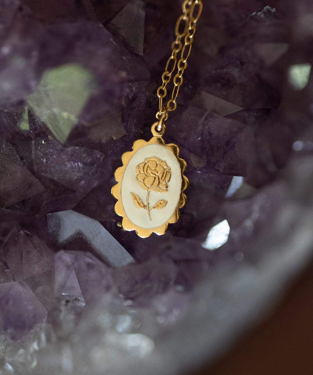 Collier Thémis Fleur Or Ivoire Colliers Monsieur Simone