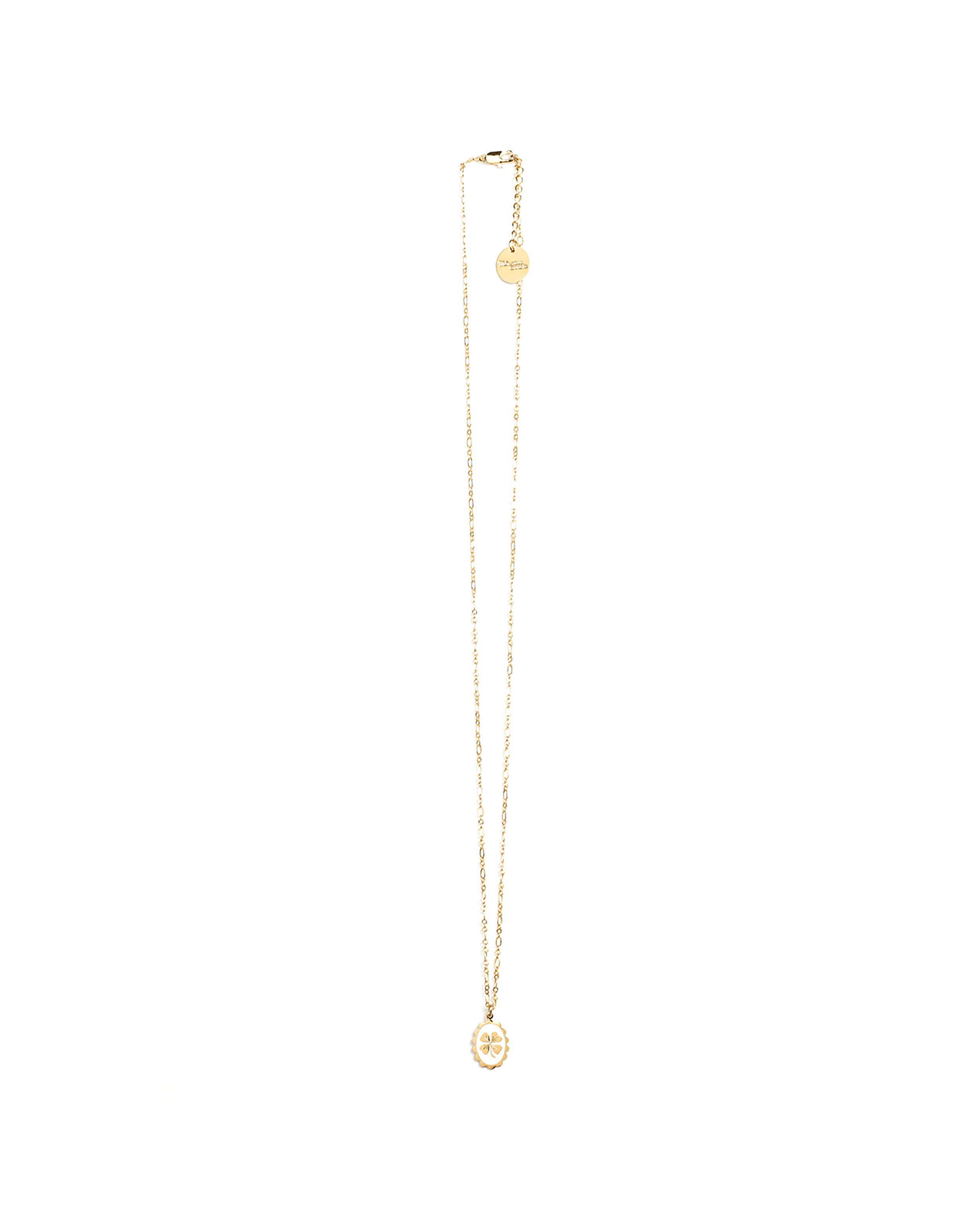 Collier Thémis Trèfle Or Ivoire Colliers Monsieur Simone