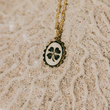 Collier Thémis Trèfle Or Ivoire Colliers Monsieur Simone