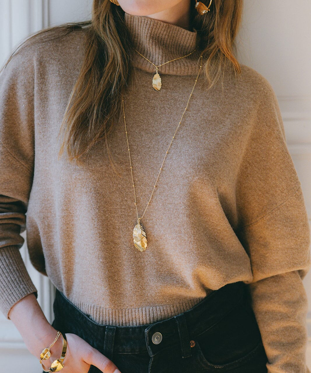 Collier Zéphyr Argent Feuille Colliers Monsieur Simone