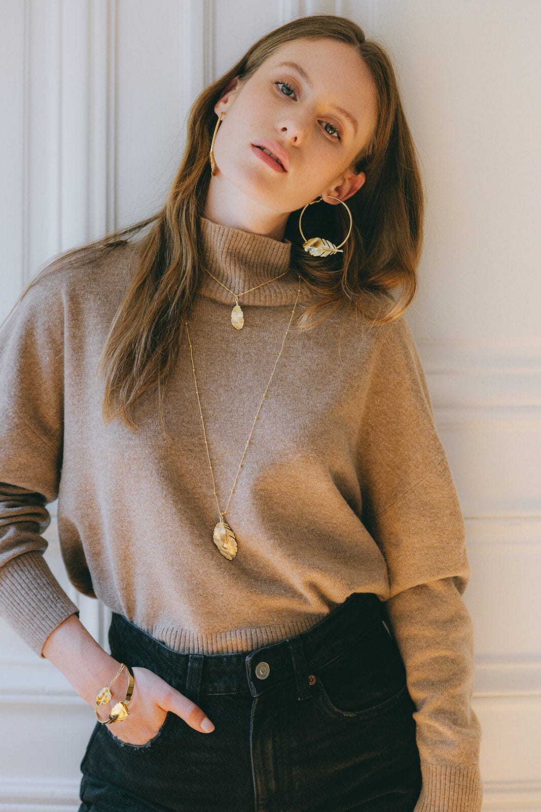 Collier Zéphyr Argent Feuille Colliers Monsieur Simone