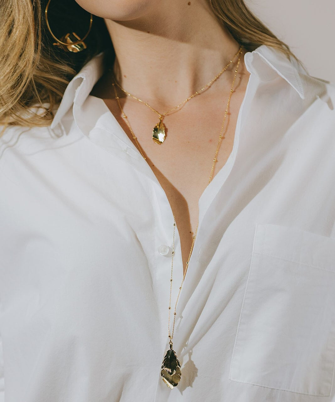 Collier Zéphyr Argent Feuille Colliers Monsieur Simone