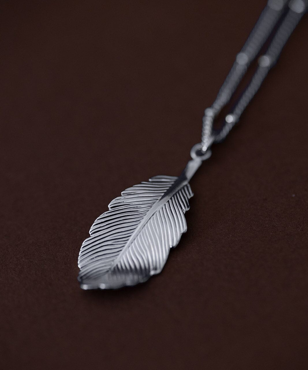Collier Zéphyr Argent Feuille Colliers Monsieur Simone