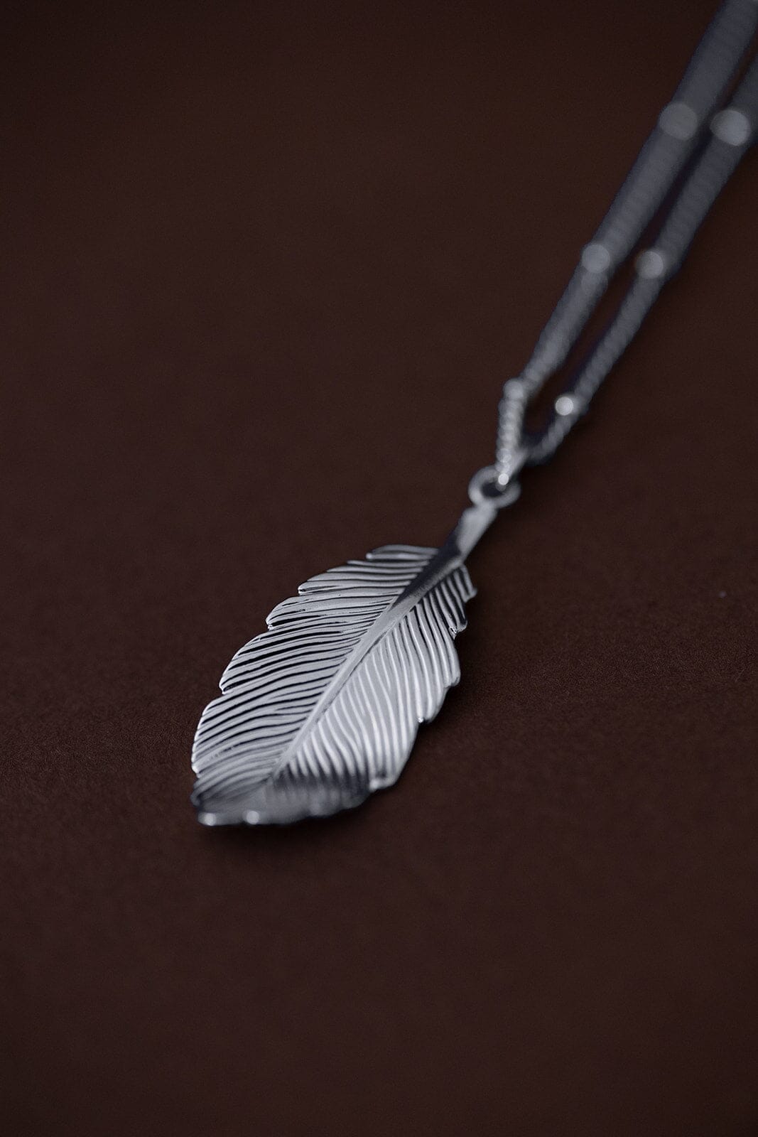 Collier Zéphyr Argent Feuille Colliers Monsieur Simone