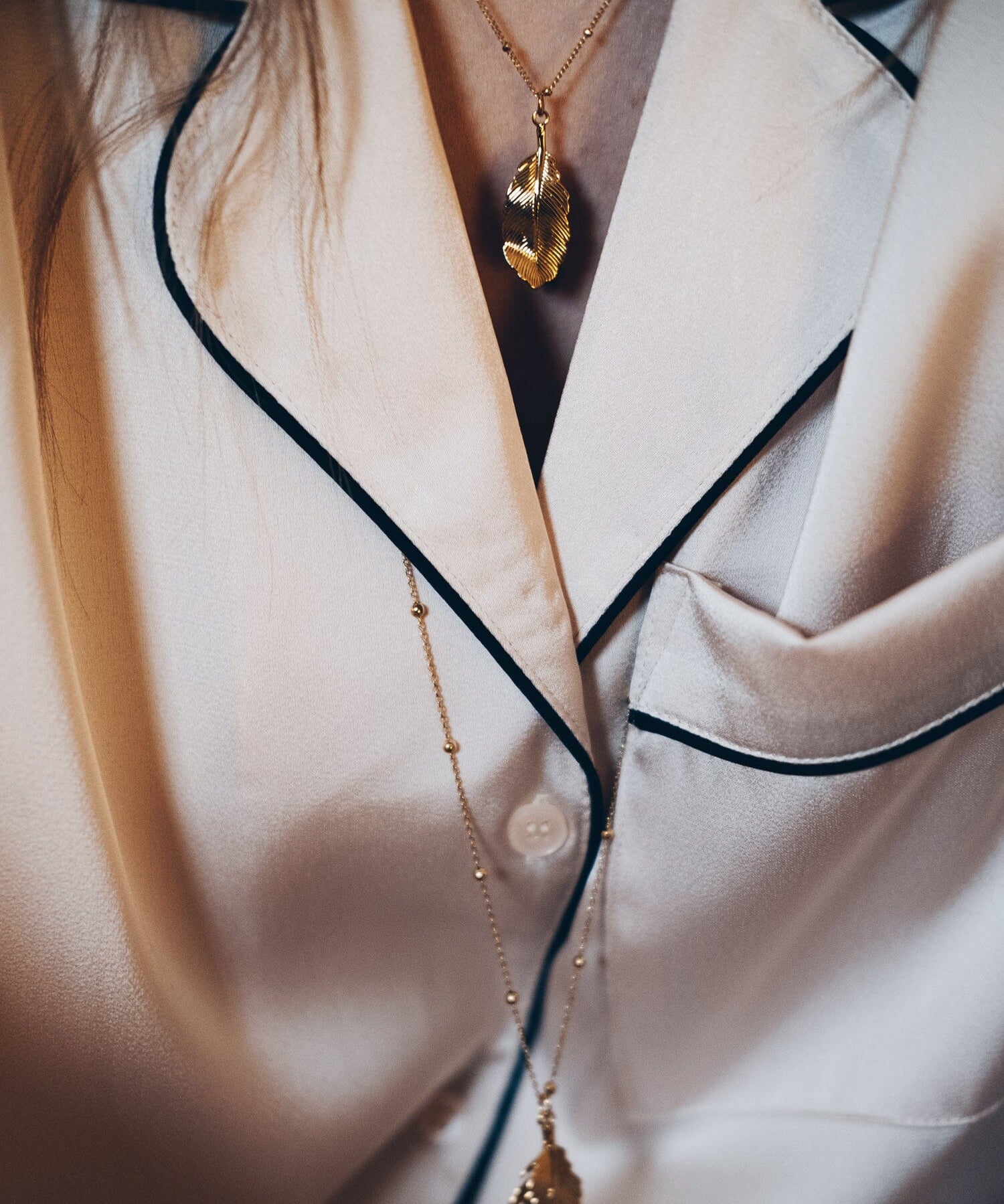 Collier Zéphyr Or Feuille Colliers Monsieur Simone