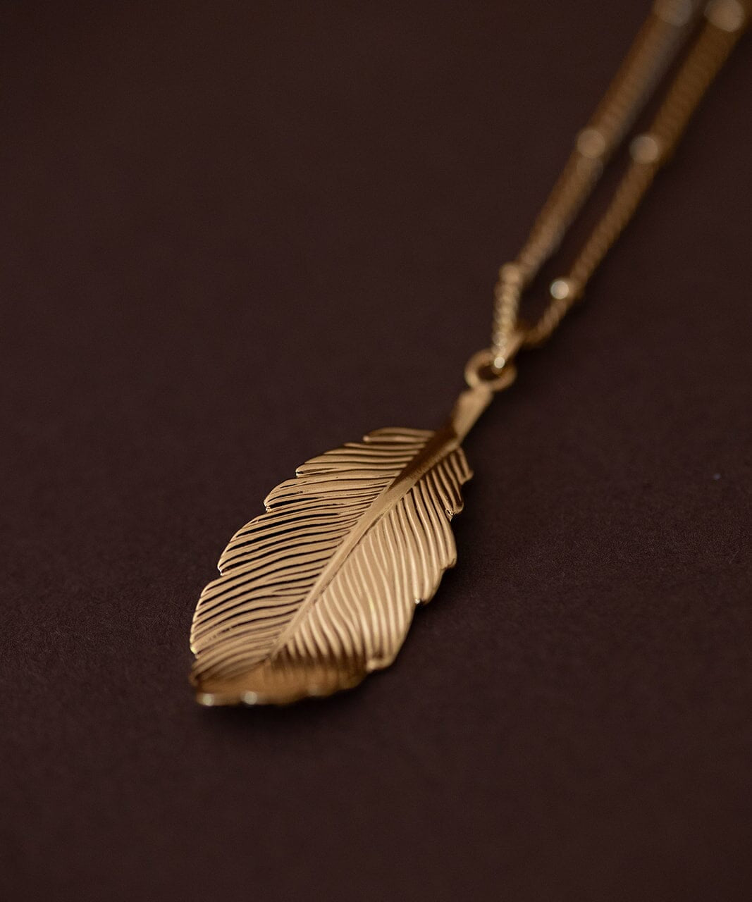 Collier Zéphyr Or Feuille Colliers Monsieur Simone