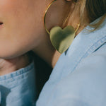 Créoles Aphrodite Argent Coeur Boucles d'Oreilles Monsieur Simone