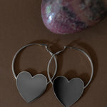 Créoles Aphrodite Argent Coeur Boucles d'Oreilles Monsieur Simone