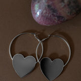 Créoles Aphrodite Argent Coeur Boucles d'Oreilles Monsieur Simone