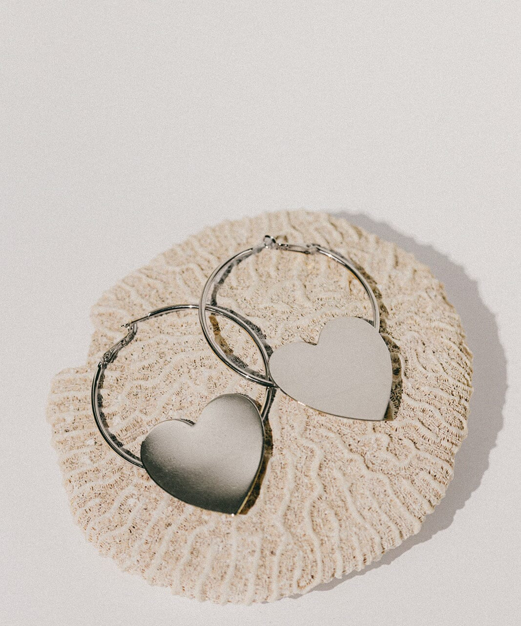 Créoles Aphrodite Argent Coeur Boucles d'Oreilles Monsieur Simone