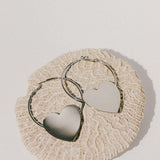 Créoles Aphrodite Argent Coeur Boucles d'Oreilles Monsieur Simone