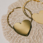 Créoles Aphrodite Or Coeur Boucles d'Oreilles Monsieur Simone