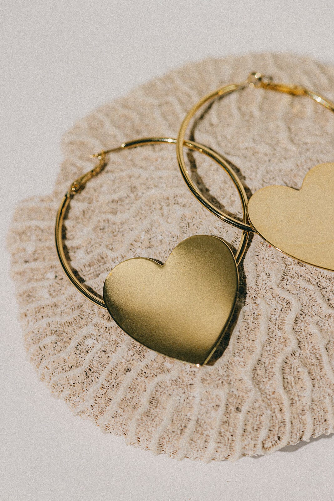 Créoles Aphrodite Or Coeur Boucles d'Oreilles Monsieur Simone