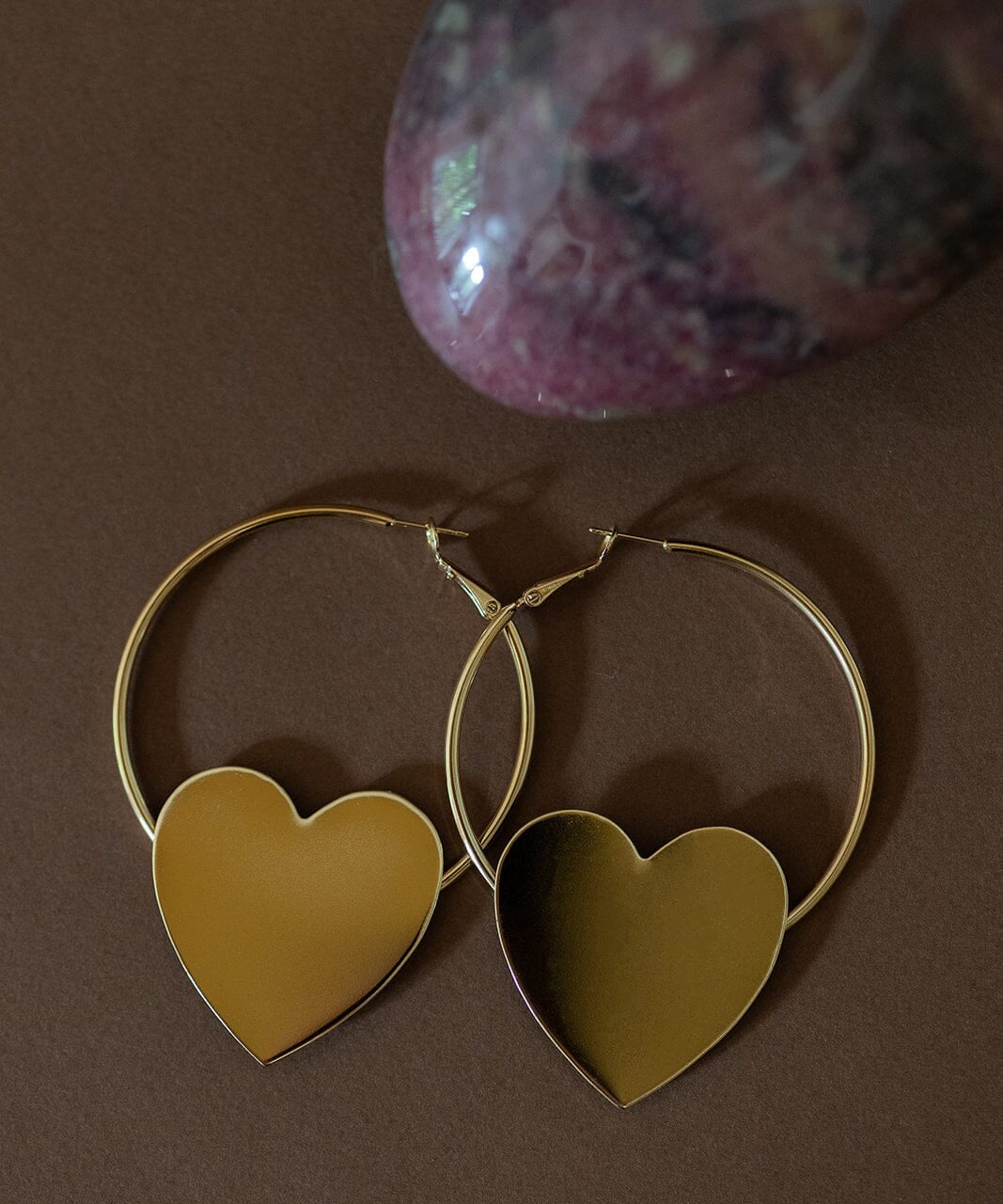 Créoles Aphrodite Or Coeur Boucles d'Oreilles Monsieur Simone