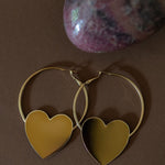 Créoles Aphrodite Or Coeur Boucles d'Oreilles Monsieur Simone