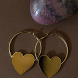 Créoles Aphrodite Or Coeur Boucles d'Oreilles Monsieur Simone