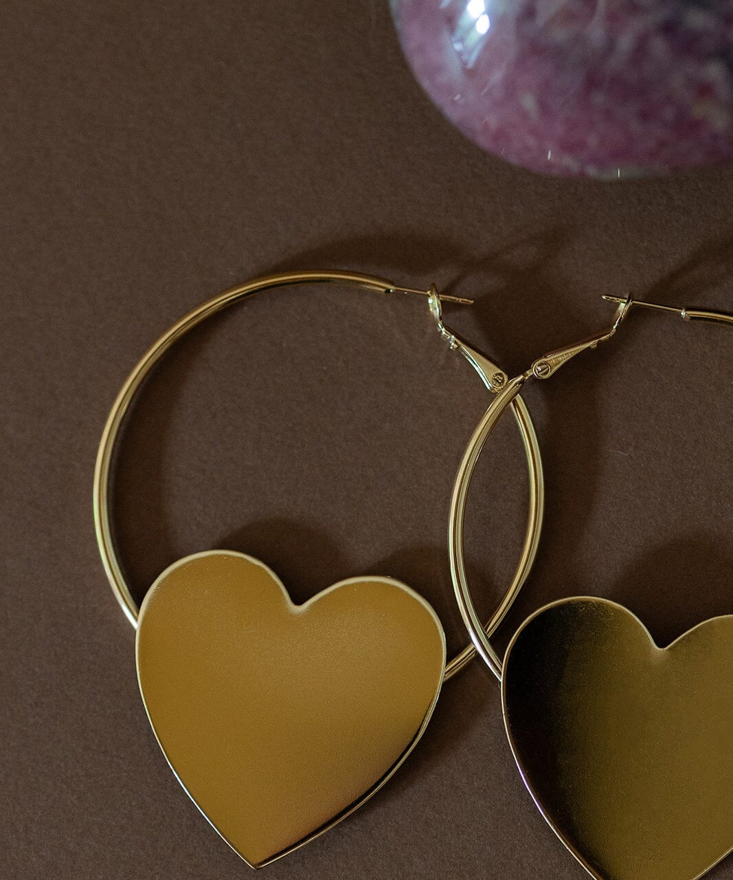 Créoles Aphrodite Or Coeur Boucles d'Oreilles Monsieur Simone