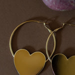 Créoles Aphrodite Or Coeur Boucles d'Oreilles Monsieur Simone