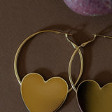 Créoles Aphrodite Or Coeur Boucles d'Oreilles Monsieur Simone