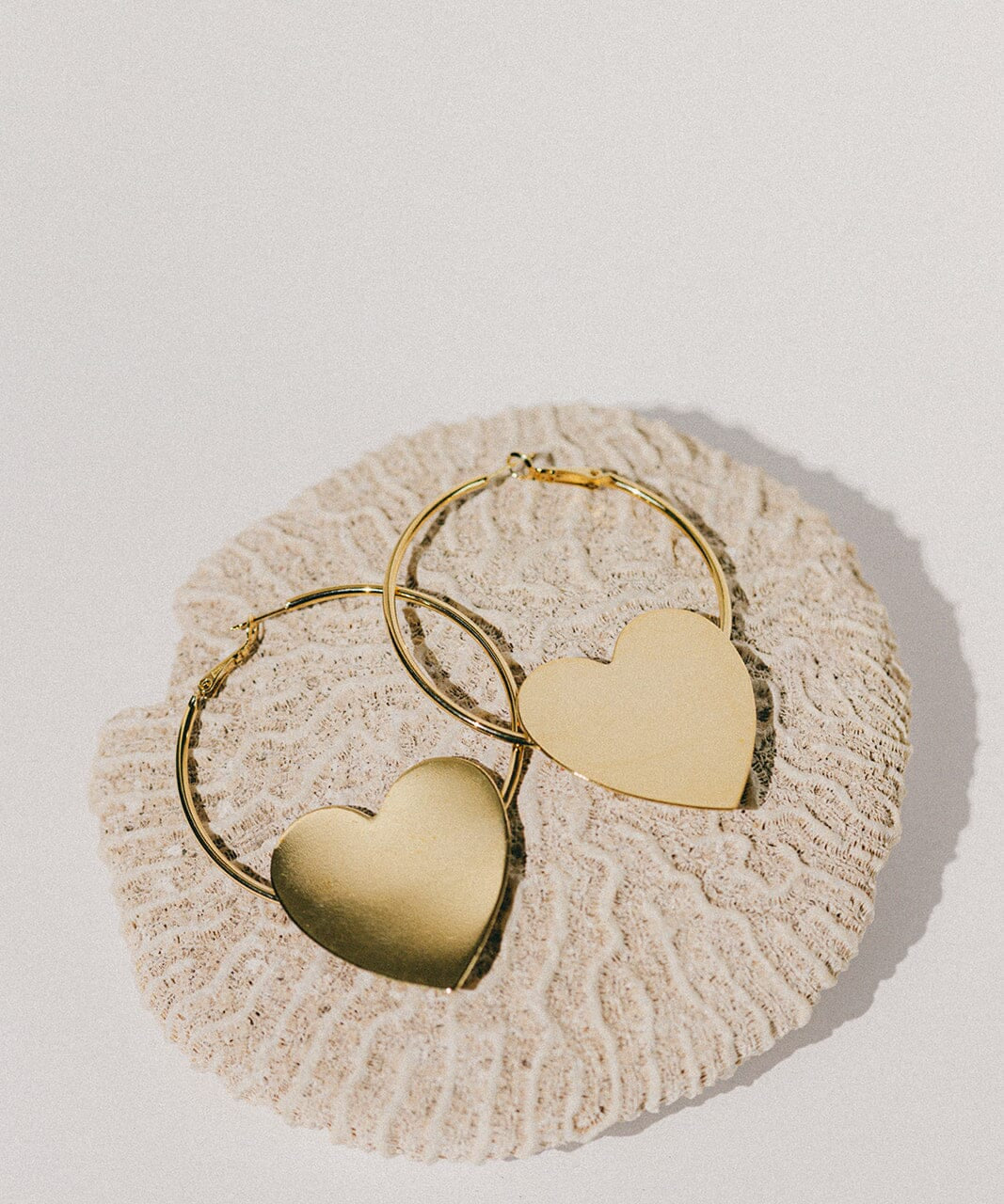 Créoles Aphrodite Or Coeur Boucles d'Oreilles Monsieur Simone