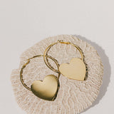 Créoles Aphrodite Or Coeur Boucles d'Oreilles Monsieur Simone