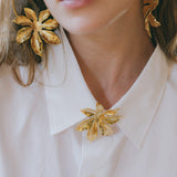 Créoles Chloris Argent Fleurs Boucles d'Oreilles Monsieur Simone