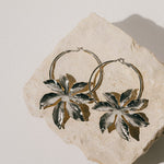 Créoles Chloris Argent Fleurs Boucles d'Oreilles Monsieur Simone