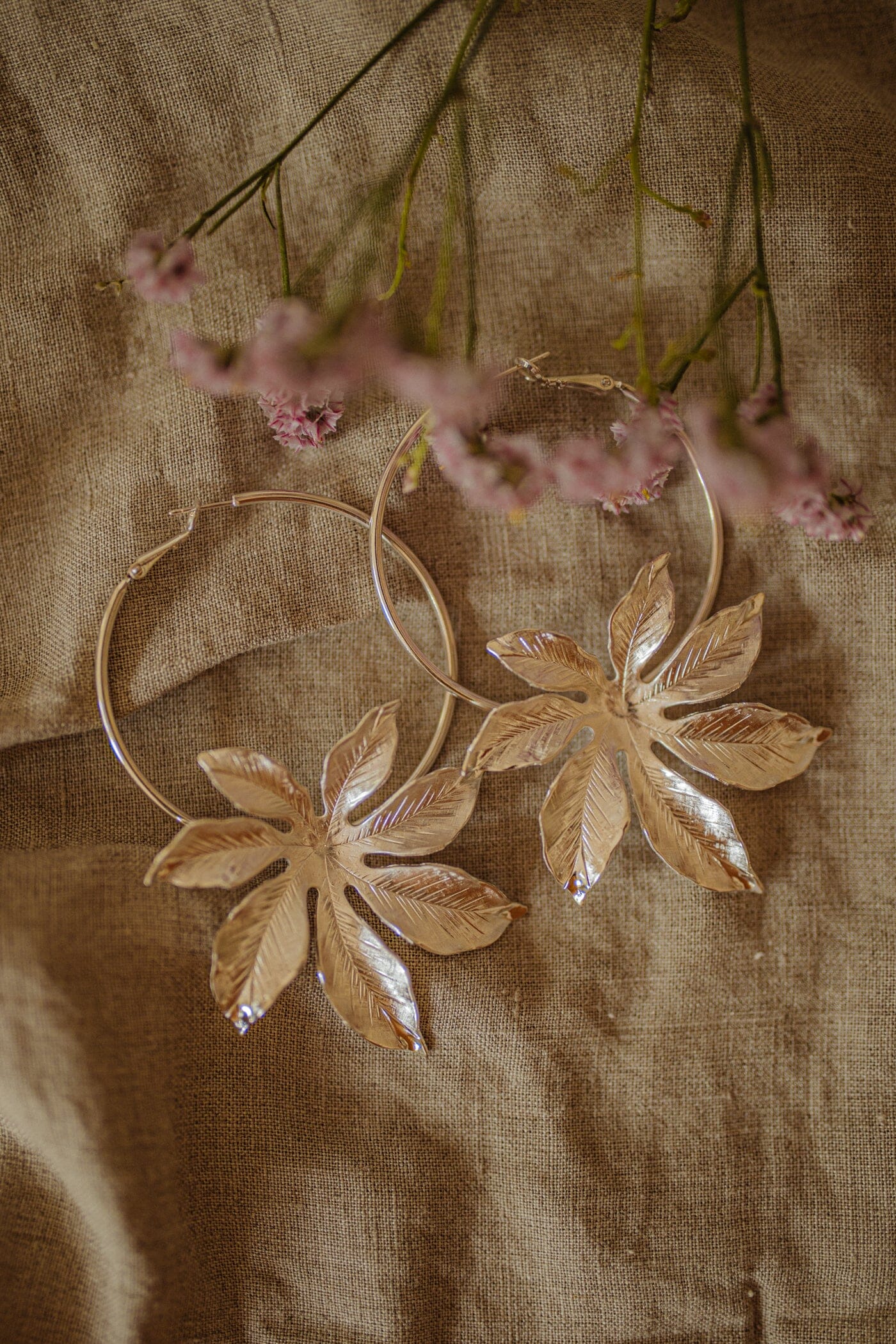 Créoles Chloris Argent Fleurs Boucles d'Oreilles Monsieur Simone