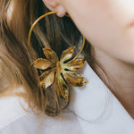 Créoles Chloris Argent Fleurs Boucles d'Oreilles Monsieur Simone