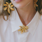 Créoles Chloris Or Fleurs Boucles d'Oreilles Monsieur Simone