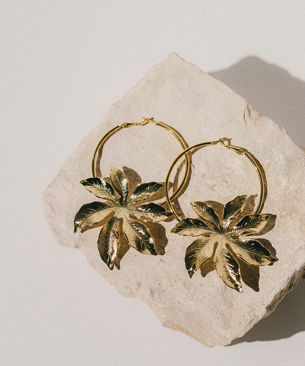 Créoles Chloris Or Fleurs Boucles d'Oreilles Monsieur Simone