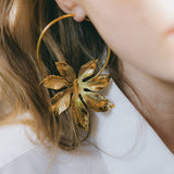 Créoles Chloris Or Fleurs Boucles d'Oreilles Monsieur Simone