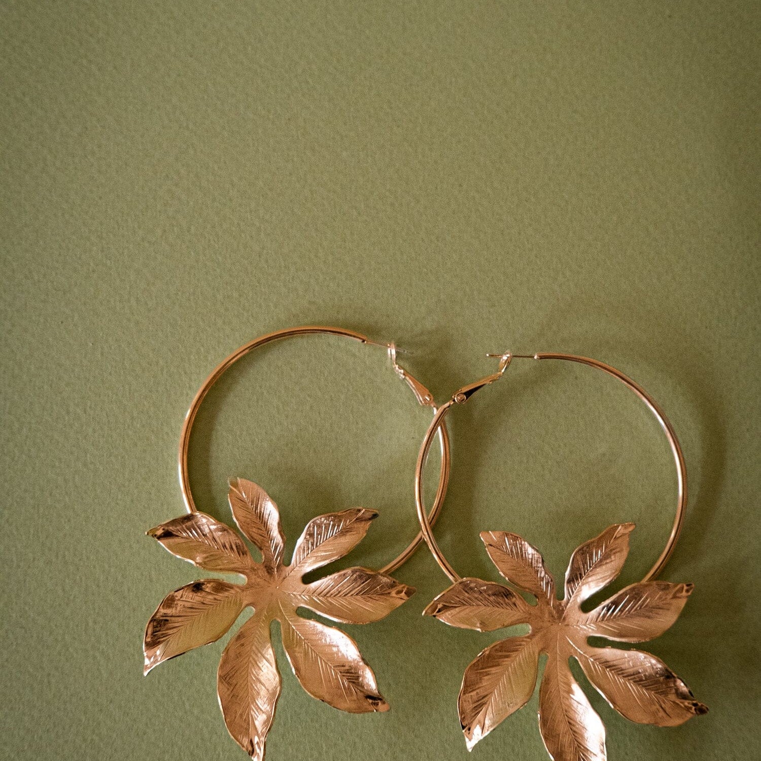 Créoles Chloris Or Fleurs Boucles d'Oreilles Monsieur Simone
