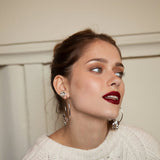 Créoles Gaïa Argent Fleurs Boucles d'Oreilles Monsieur Simone